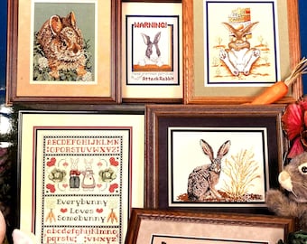 Everybunny Loves Somebunny Cross Stitch Patterns...Cross My Heart Leaflet CSB-184….counted cross stitch ......11 designs