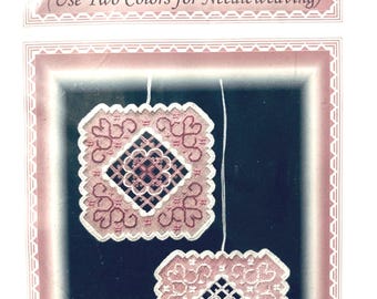 Hardanger Embroidery...Pretty in Pink II Ornament... A Stitch In Time Designs
