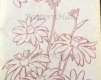 Vintage Embroidery  Flowers  Patterns Instant Downloads 8 Patterns