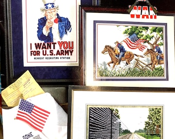Stoney Creek Collection “America At War”  Counted Thread Cross Stitch and Needlepoint..Book 299…6 Designs…First Printing