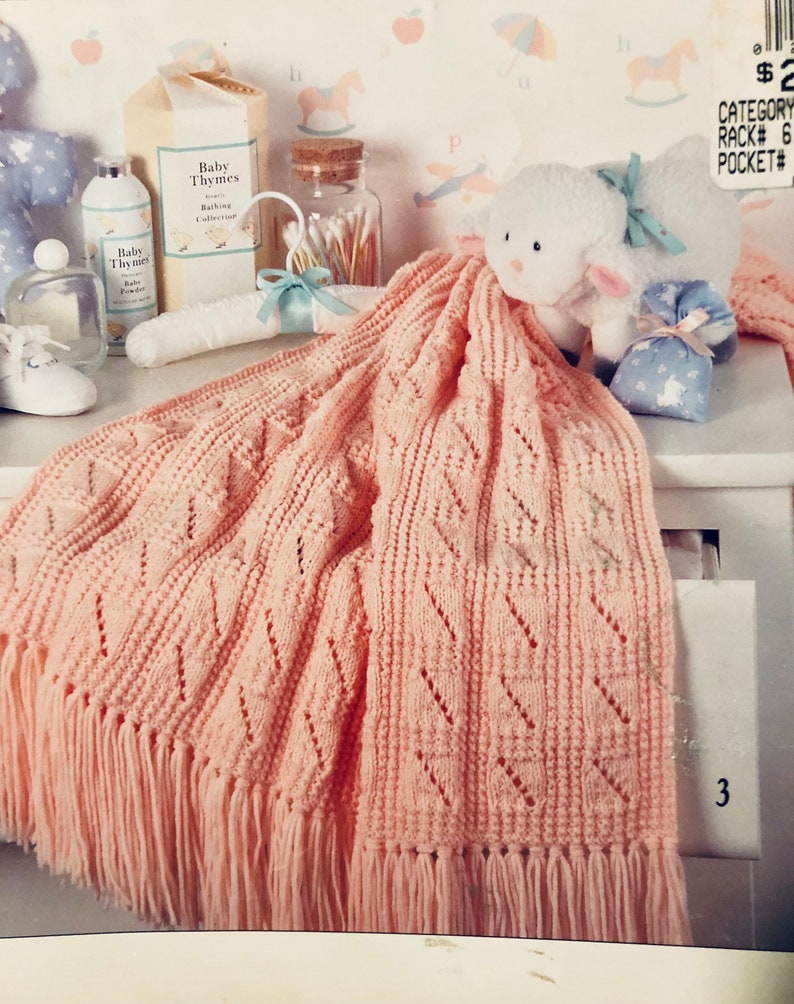 Knit Baby Afghans by Leisure Arts3 Baby Afghan Patterns by Etsy