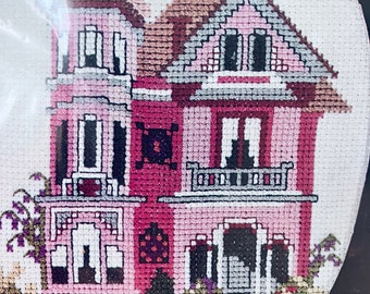 Queen Anne Victorian I Counted Cross Stitch Kit...J Kirby...Sausalito..Complete Kit...Cross Stitch Kit