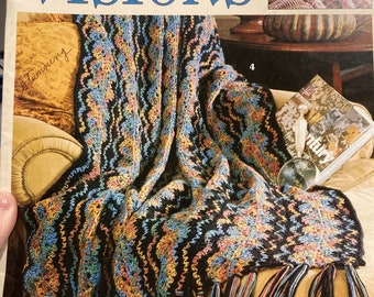 Leisure Arts 3106 Variegated Vision Afghan Pattern Book….12 Crochet  Patterns…Anne Halliday...Gifts to Make