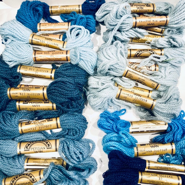 Paternayan Persian Yarn...3 Ply..Tapestry Yarn....Blues and Grays...Choice of color