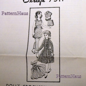 Instant Download Doll's Crocheted Wardrobe for 11 1/2 inch dolls