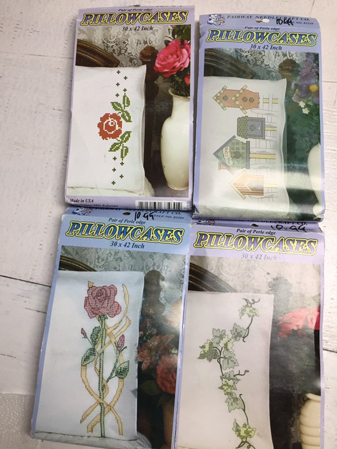 Pillowcases to Embroider or Paint....stamped Etsy