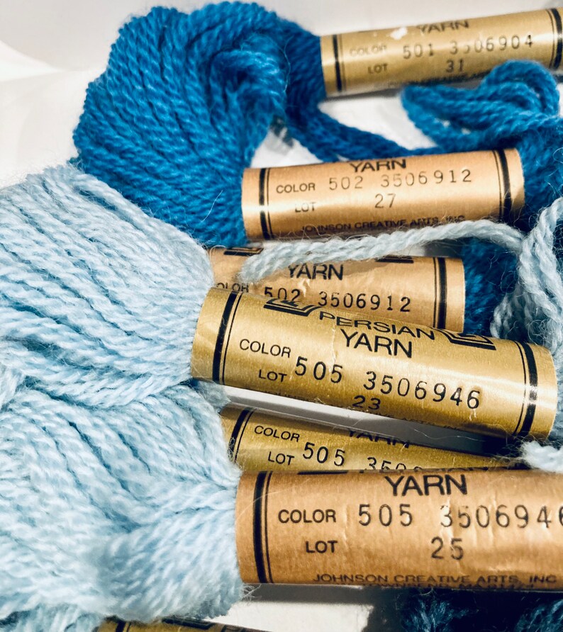 Paternayan Persian Yarn...3 Ply..tapestry Yarn....blues and Grays