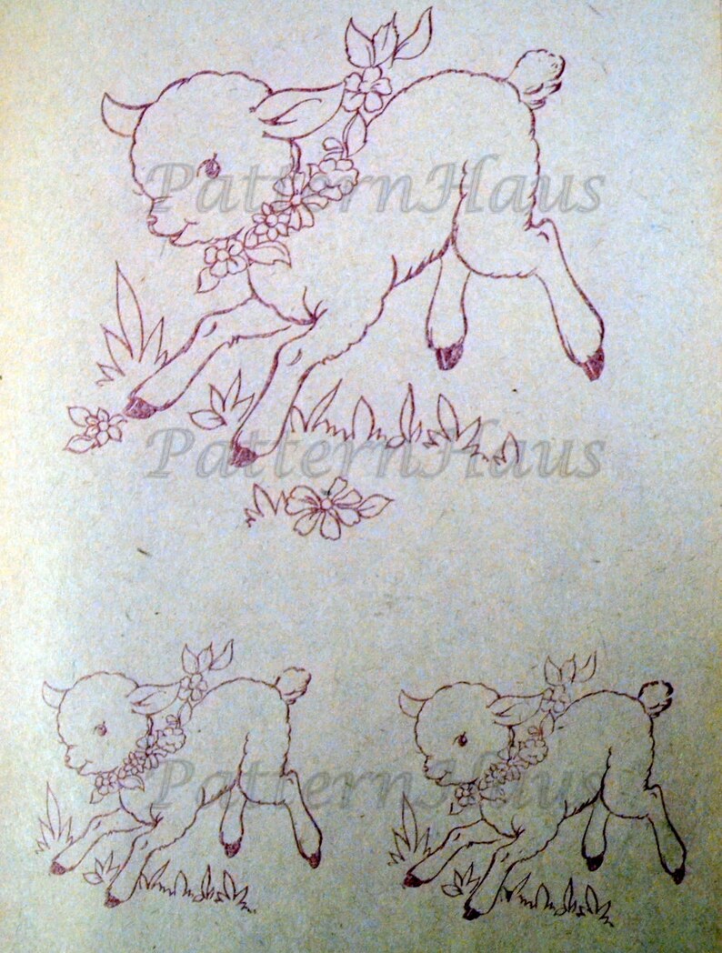 Vintage Embroidery Nursery Patterns Instant Downloads Etsy