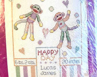 A Parade of Birthday Wishes Cross Stitch...Precious Moments…....12 designs....Designs by Gloria & Pat...First Printing