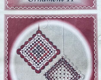 Hardanger Embroidery...Merry Little Christmas Ornament II... A Stitch In Time Designs...Skill level Intermediate