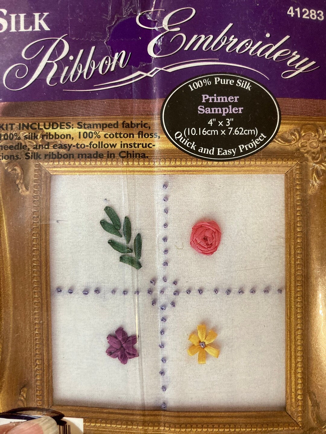 Bucilla Silk Ribbon Embroidery Kit train Kit...how To Kit...primer Sampler Kit