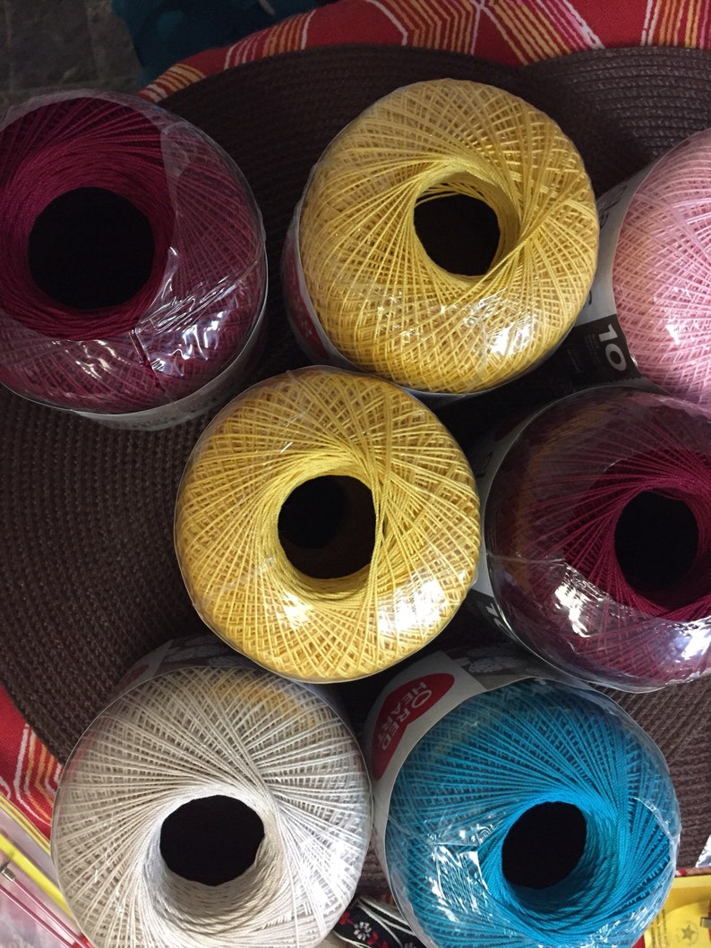 Red Heart Classic Number 10 Crochet Thread Mercerized Cotton Thread Etsy