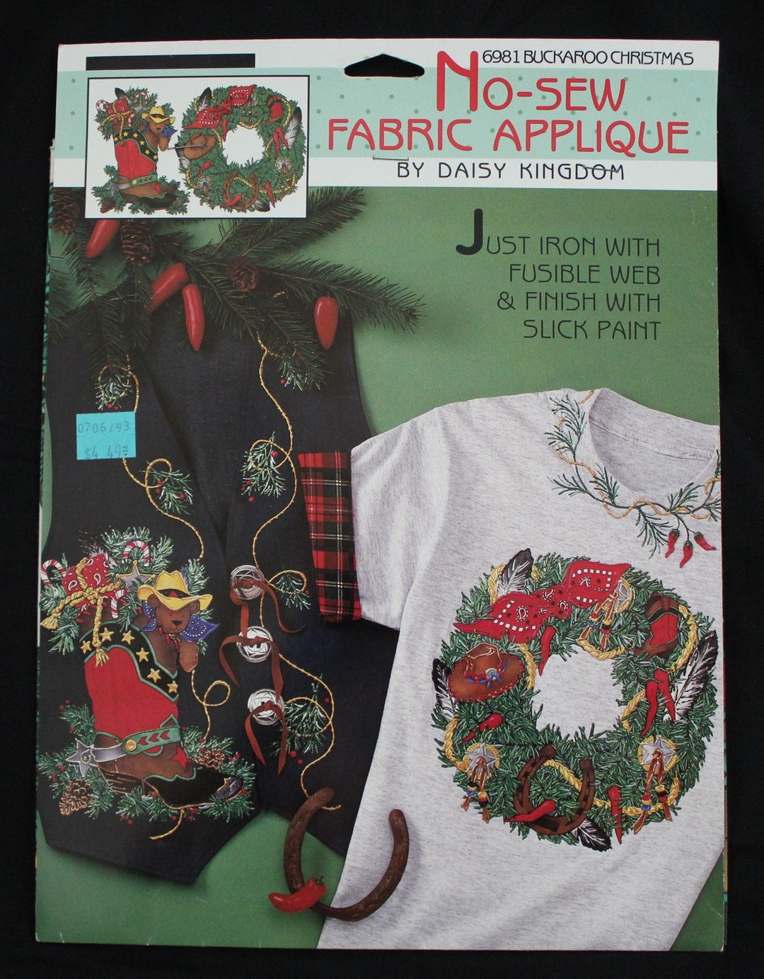 Vintage Nosew Christmas Fabric Applique Daisy Kingdom 6981 Etsy