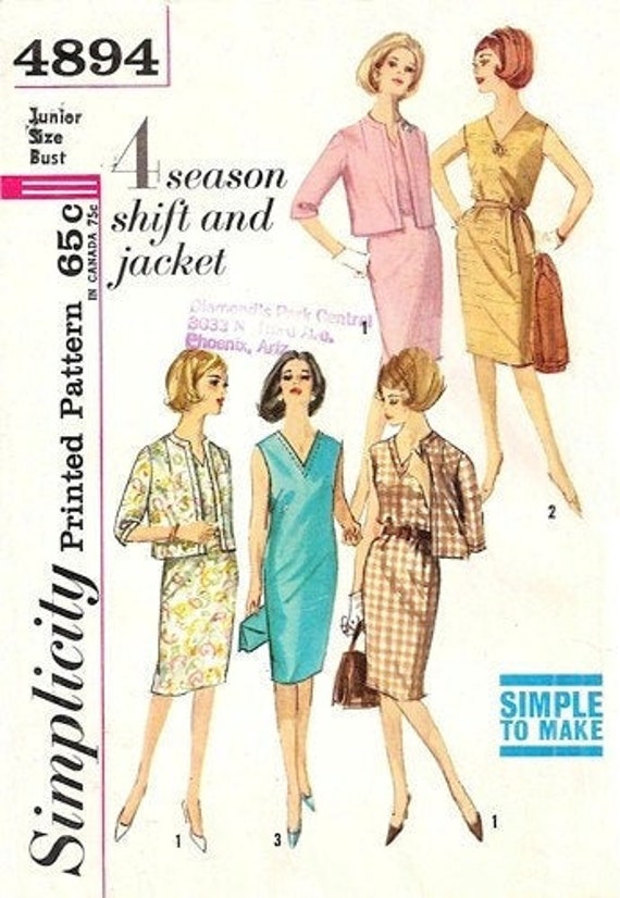 Simplicity 44 Four Seasons One Piece Dress Jacket Etsy