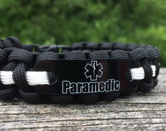 Paramedic bracelet | Paracord bracelet for men or women | Custom made Paramedic bracelet - Bulk orders welcome