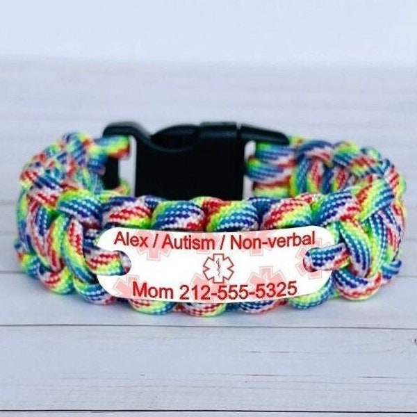 Autism Id Bracelet Etsy
