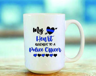 Law Enforcement Mug - Police Blue Line Gifts - 15 ounce Coffee Cup