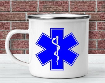 Personalized Star of Life mug for men or women - EMS or Nurse appreciation week gift