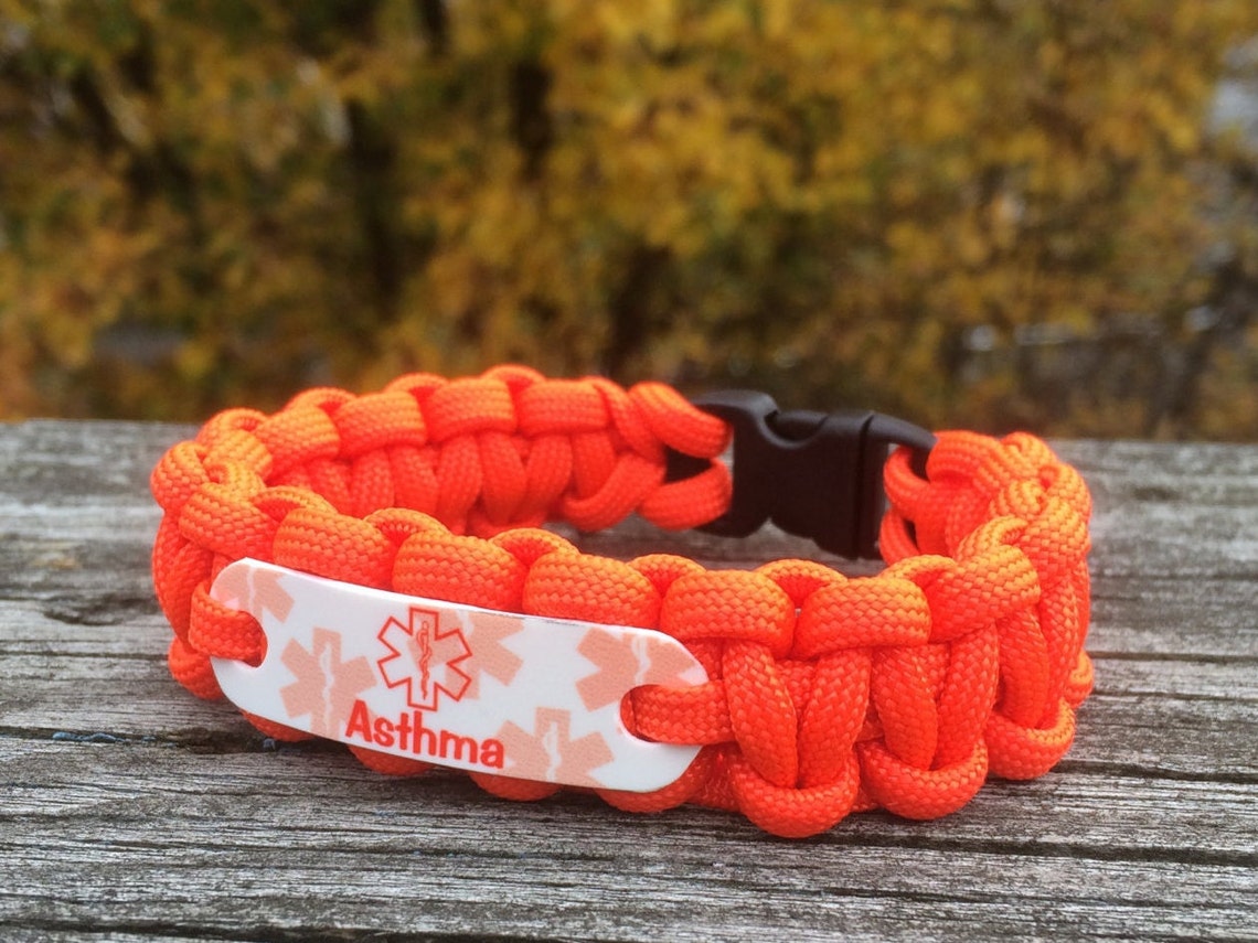 Asthma Bracelet Medical Alert Bracelet Medical Alert Etsy
