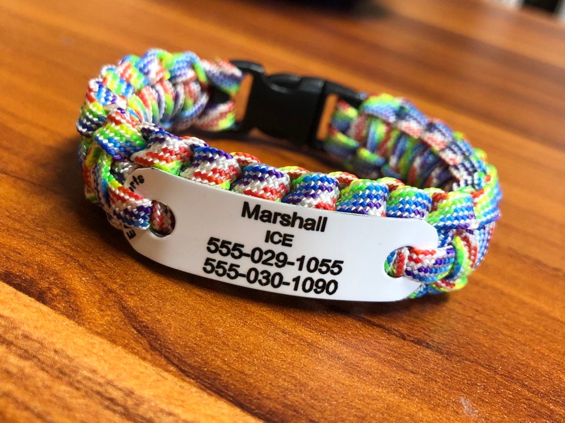 Child ID bracelet for summer camp vacation daycare or any Etsy