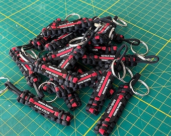 Bulk Firefighter Paracord Keychains Personalized - Made in USA