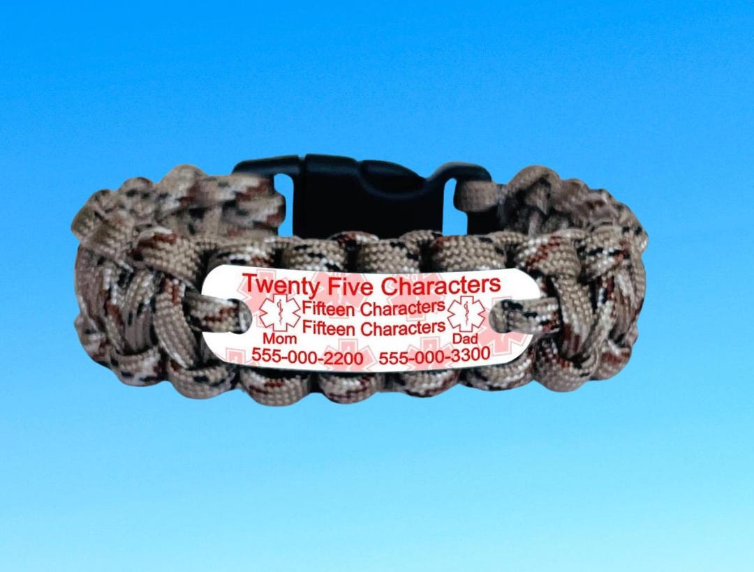 Custom Medical Alert Bracelet, Create Your Own Alert Bracelet