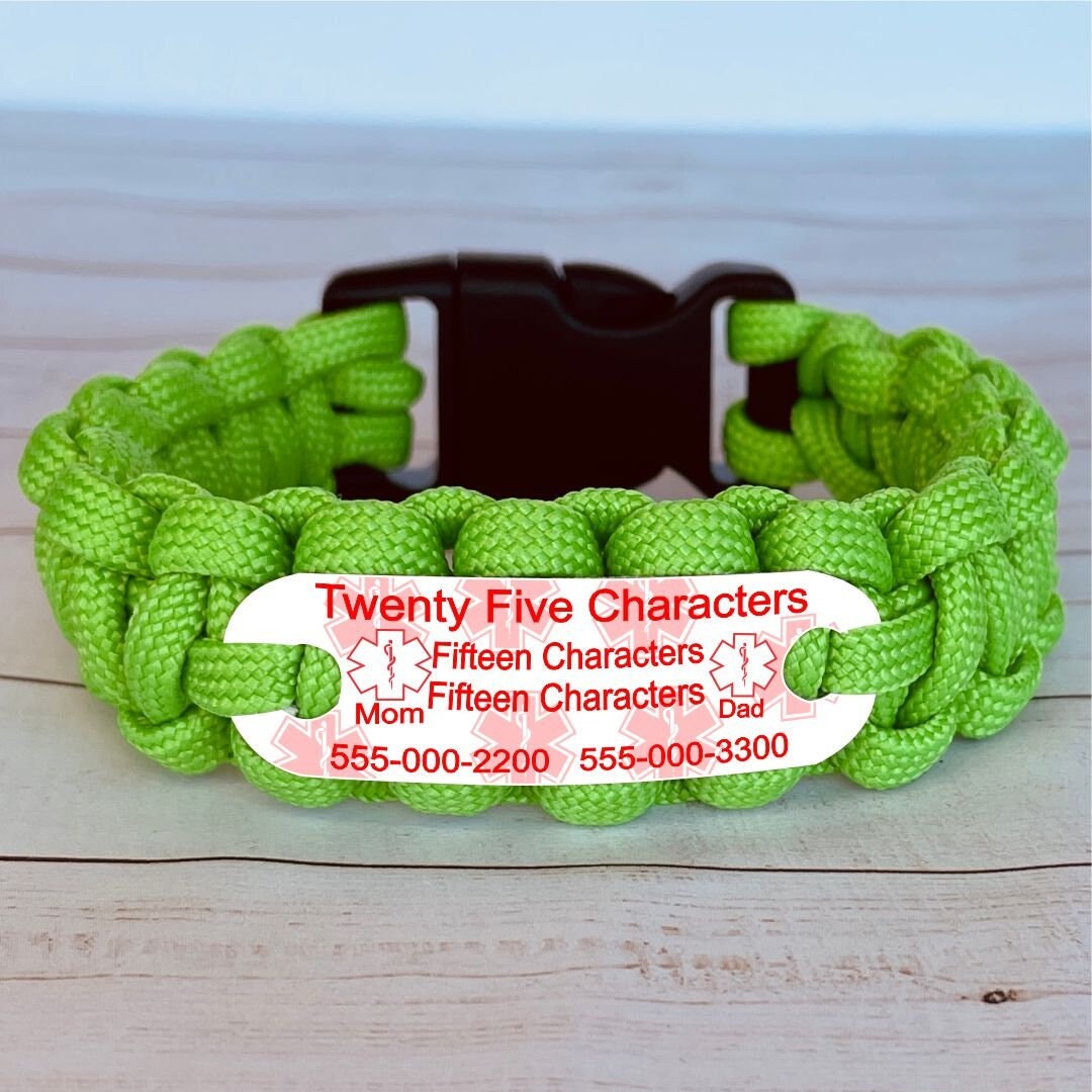 Custom Medical Alert Bracelet Create Your Own Alert ID Bracelet