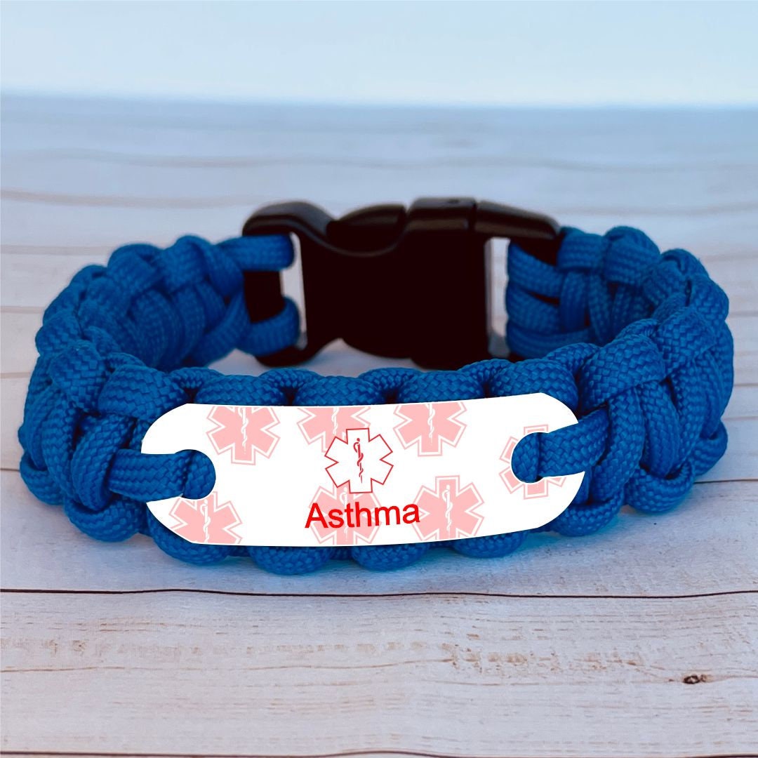 Asthma Bracelet Medical Alert Bracelet Medical Alert Etsy