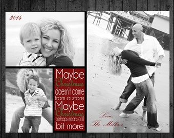 Christmas Card Photo Holiday 5x7 Digital Printable Card | Etsy