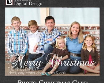 Christmas Card Photo Holiday 5x7 Digital Printable Card | Etsy