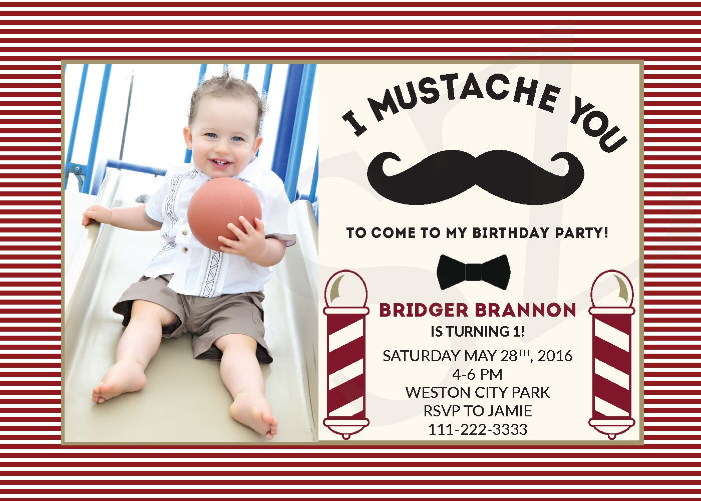 Mustache Birthday Invitation and FREE Matching Printable Mustache Thank ...