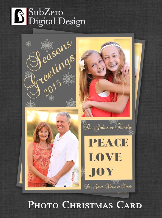 Christmas Card Photo Holiday 5x7 Digital Printable Card | Etsy