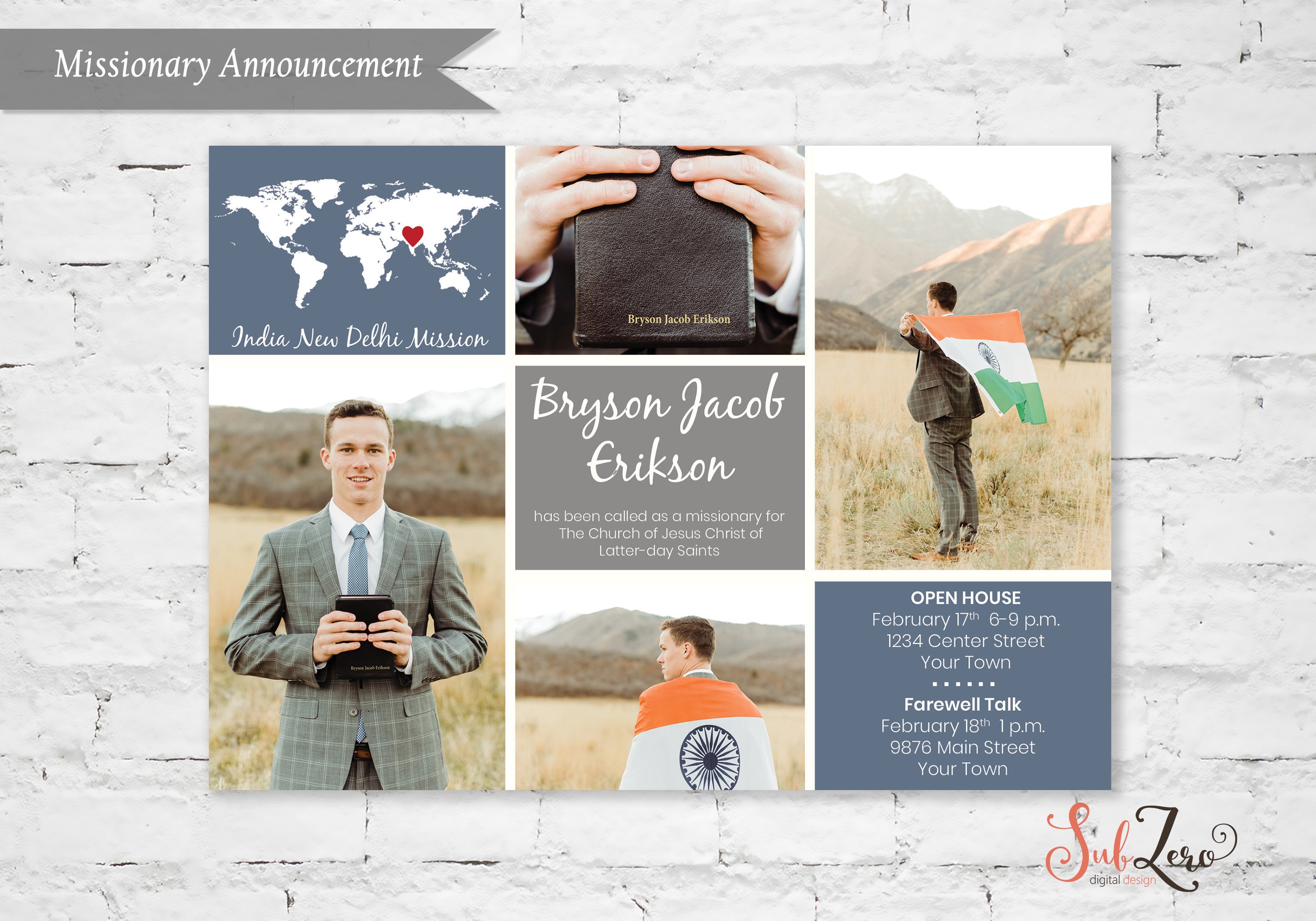 LDS Missionary Announcement or return With Honor OR called
