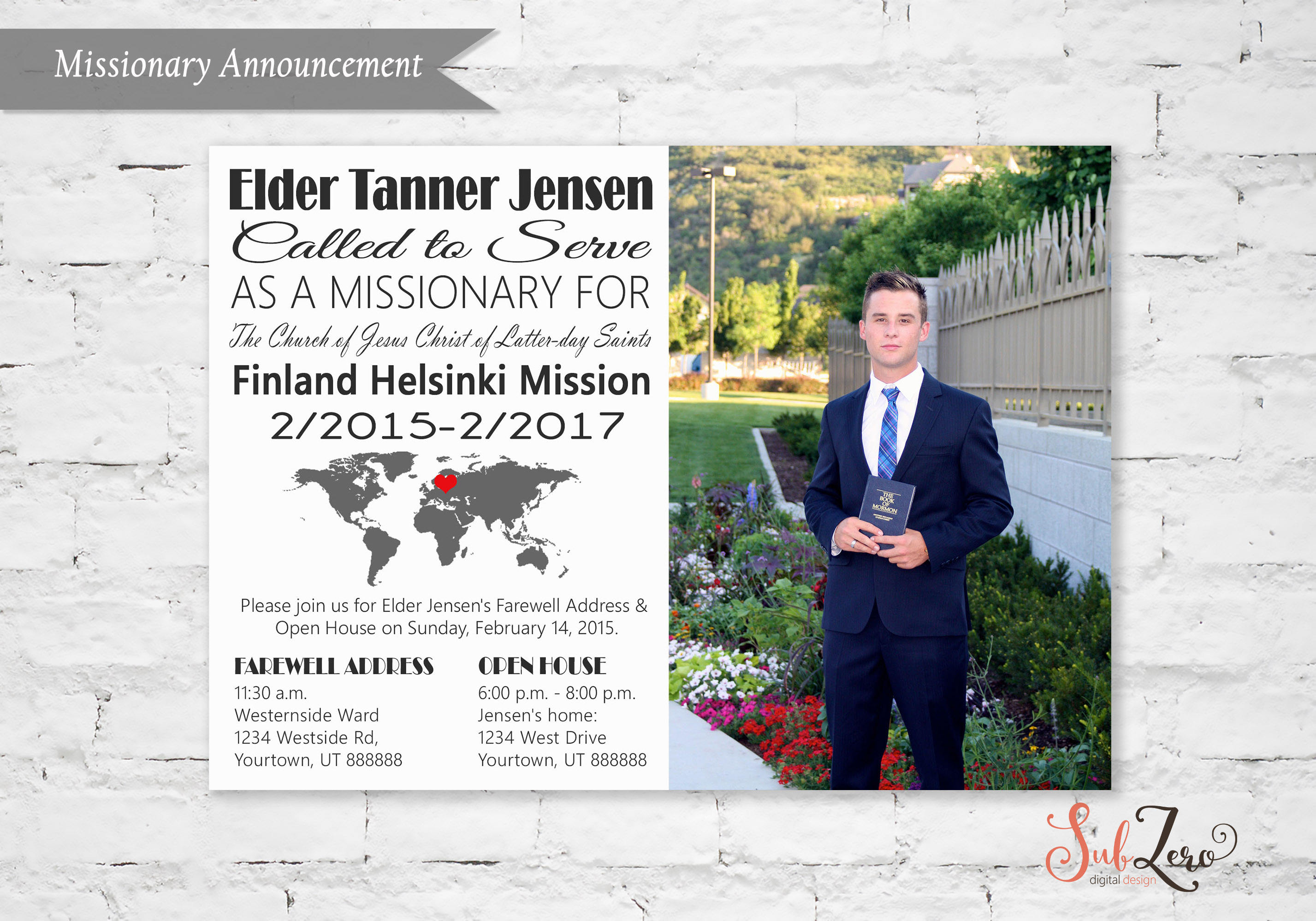 LDS Missionary Farewell or Announcement/invitation Etsy