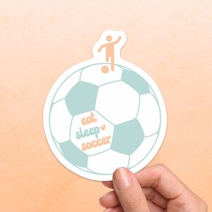 Soccer Sticker, I Love Soccer Decal, Soccer Lover Gift, Sports Sticker, Vinyl Sticker, East Sleep Soccer, Soccer Gift