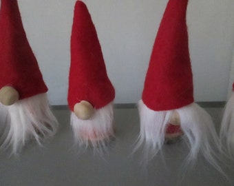 Christmas cork gnomes, holiday gnomes, house protector gnome, 5" tall