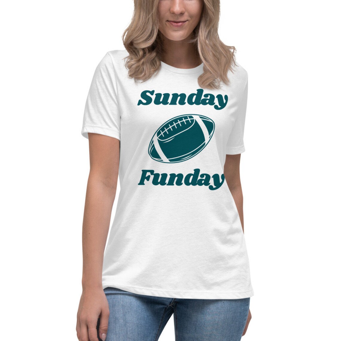 Sunday Funday Football Women's Relaxed T-Shirt | Etsy