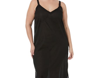 Bella Maxi Cotton Dress Slip with Wide Comfortable Straps | Perfect under a sheer dress or as a nightie | L - 6XL