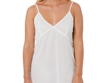 Cotton Summer Slip Dress | Clara : Lightweight Layering with Shaped Bodice