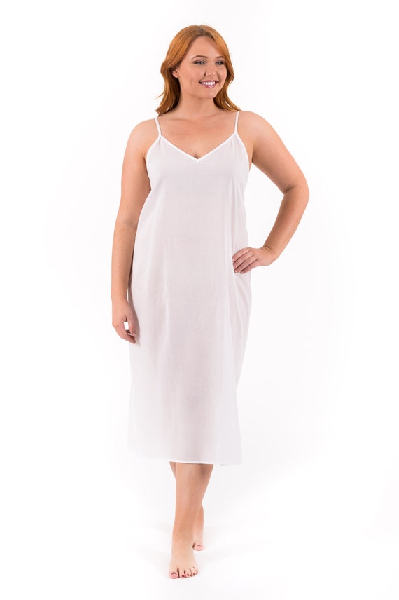 Long Cotton Maxi Slip Celine Available in Black White or - Etsy