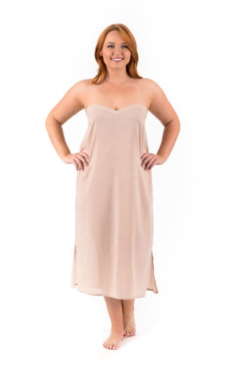 Strapless Long Cotton Slip | Zara Maxi | Available in White, Black or Crema | Perfect under a 