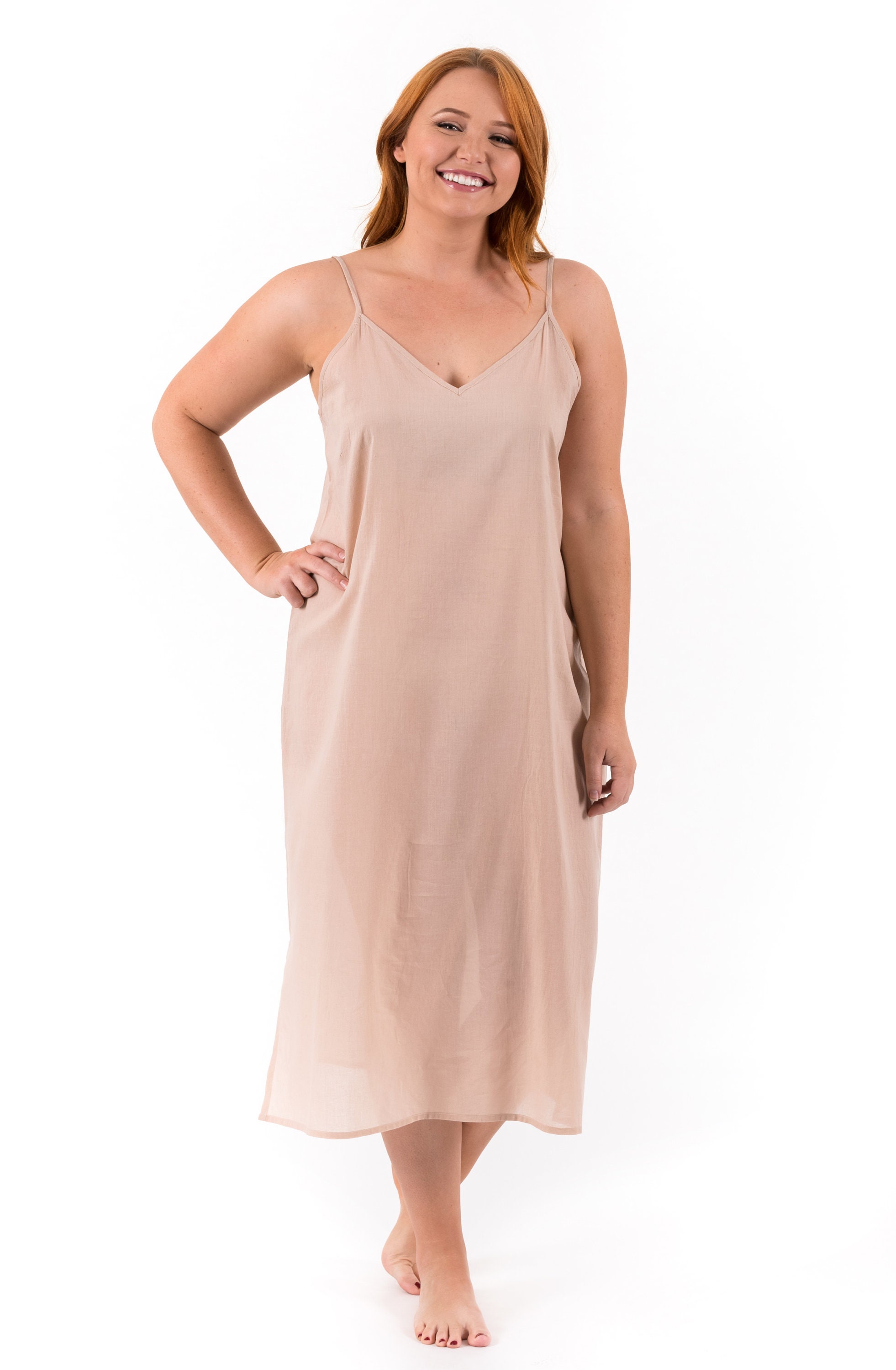 plus size long slip
