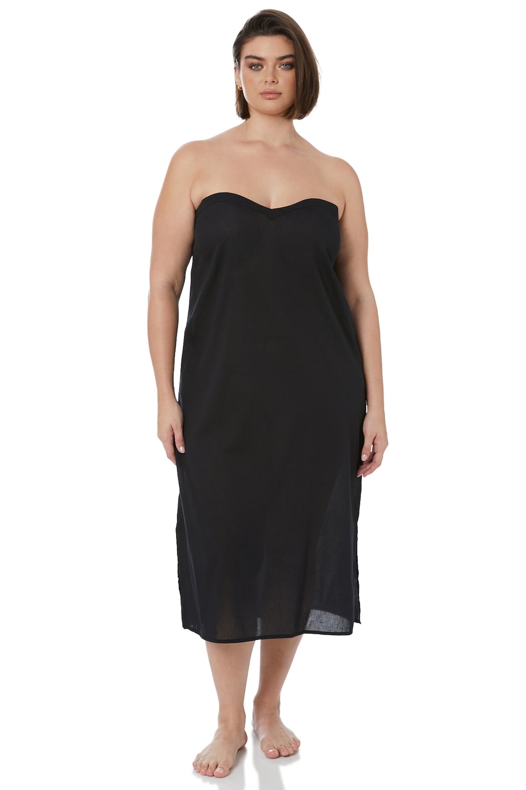 Maxi robe sans bretelles en coton Zara tenues de villégiature