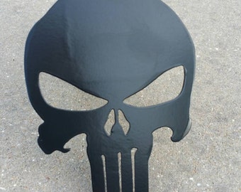 Punisher Trailer Hitch Cover or Tow Plug, Truck Accessories, Car Accessories, Steel Punisher Skull