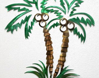Palm Tree Metal Art Etsy