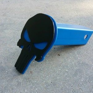 Punisher trailer hitch cover thin blue line