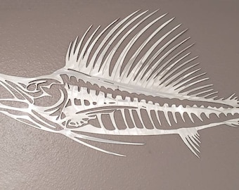 Sailfish Wall Art, Metal Sailfish Wall Art, Aluminum Art, Skeleton Sailfish, Metal Fish, Outdoor Metal Sculpture, Sailfish Metal Art