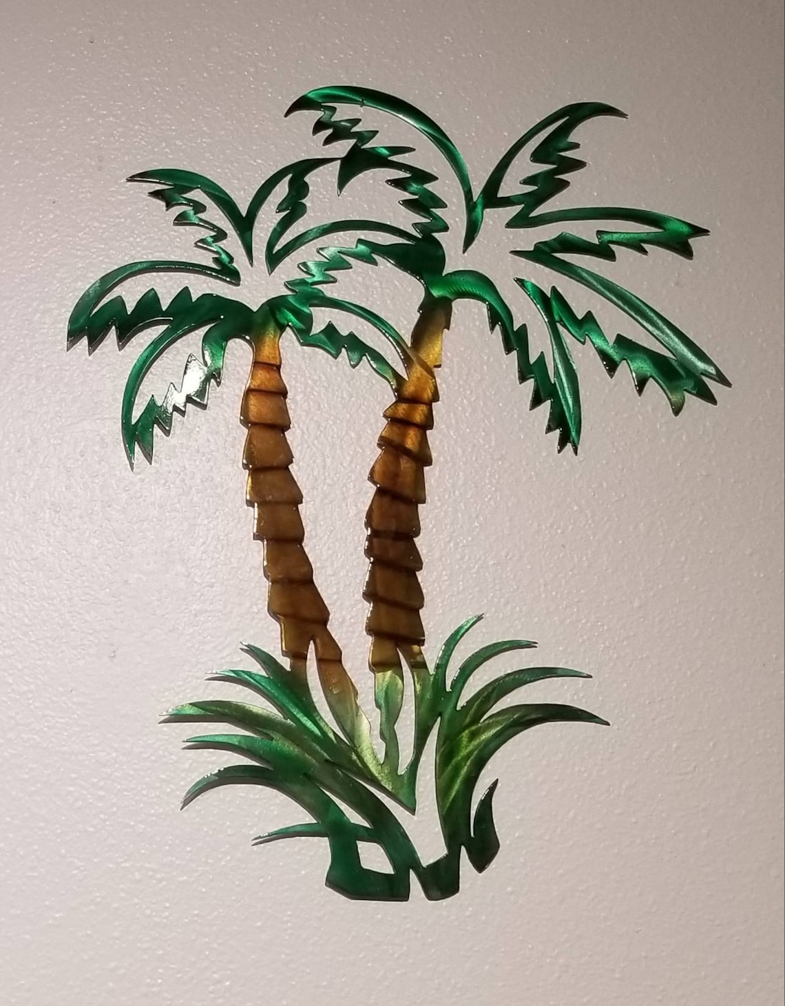 Palm Tree 16ga Aluminum Metal Wall Art Palm Tree Decor Etsy