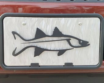 Snook Front License Plate, License Plate Art, License Plate Fisherman, License Plate Men, License Plate Art, Plate Frame