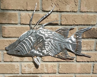 Hogfish in aluminum, Plasma Cut, Hand Shaped